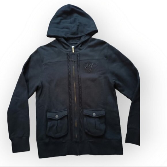 Elvis & Jesus black full zip thick hoodie direction - Picture 7 of 7